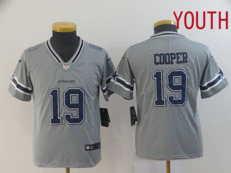 Youth Dallas cowboys 19 Cooper 2019 Vapor Untouchable Nike Gray Inverted Elite Playe NFL Jerseys